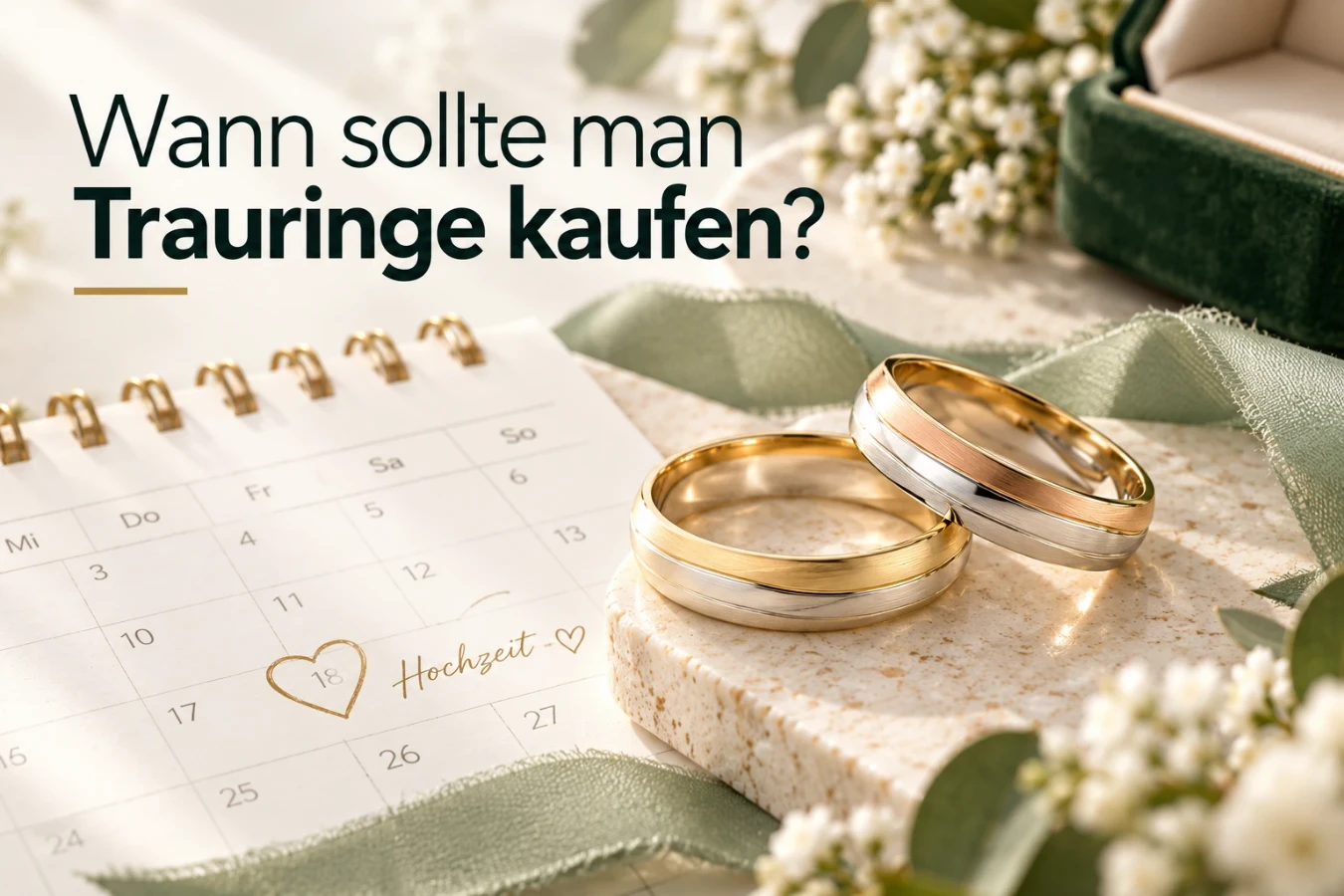 Wann sollte man Trauringe kaufen? Der ideale Zeitpunkt vor der Hochzeit